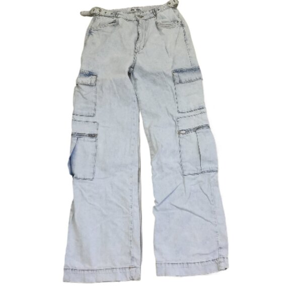 We Wore What Wide Leg Hi Rise Cargo Jean 28 - Picture 1 of 12